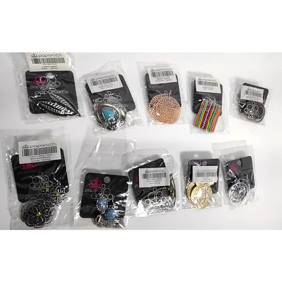 Paparazzi 10 Pack 20 pc Earing Bundle NWT Gold Silver Tone Assortment Jewelry - Picture 1 of 6